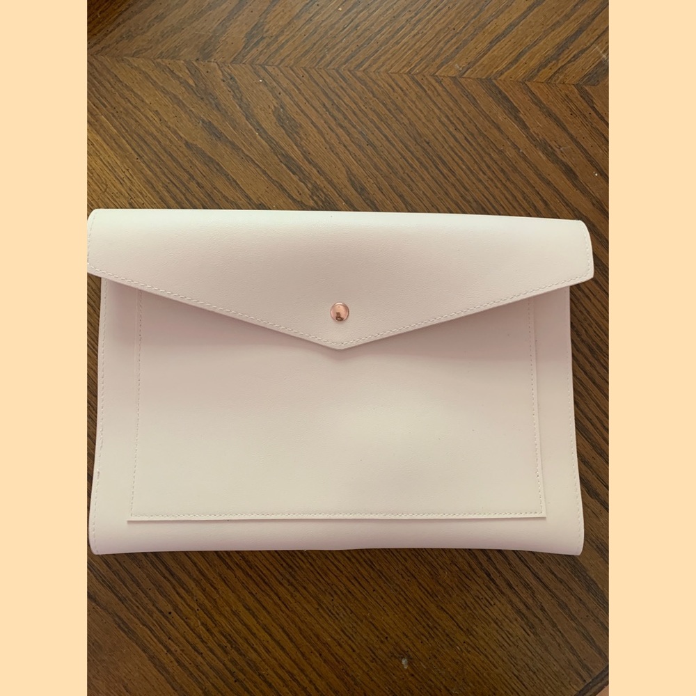 Light Pink Envelope Portfolio Clutch